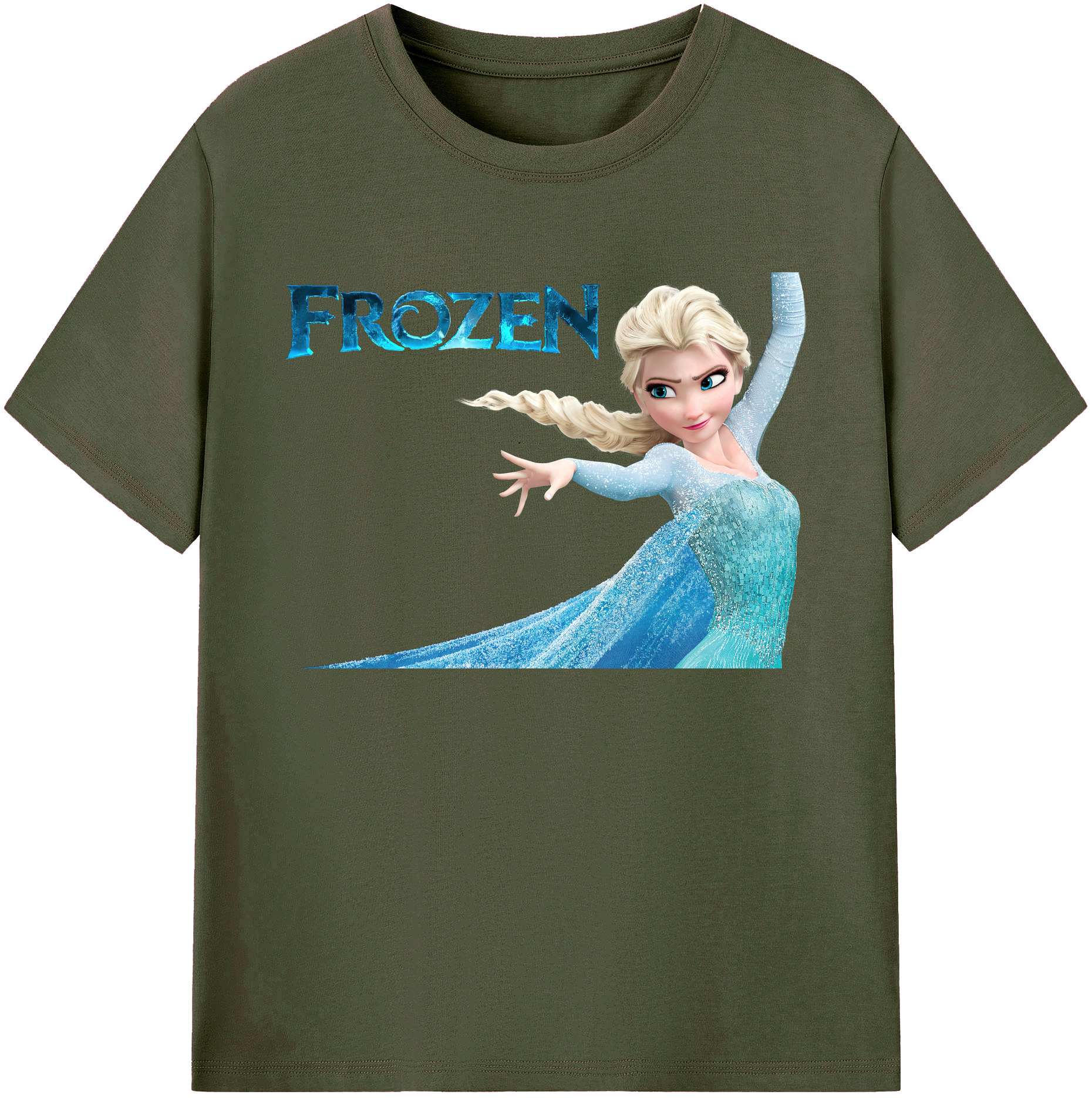 （画像用） アナと雪の女王 アンナ エルサ Frozen Anna Elsa 綿100％ メンズ半袖Tシャツ｜肌触りやわらか＆通気性